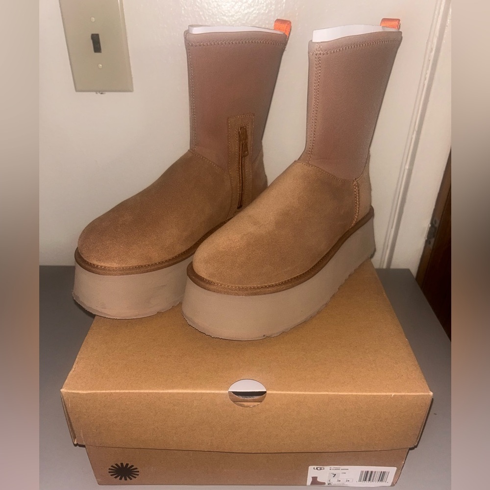 UGG Women's Beige Platform Boots